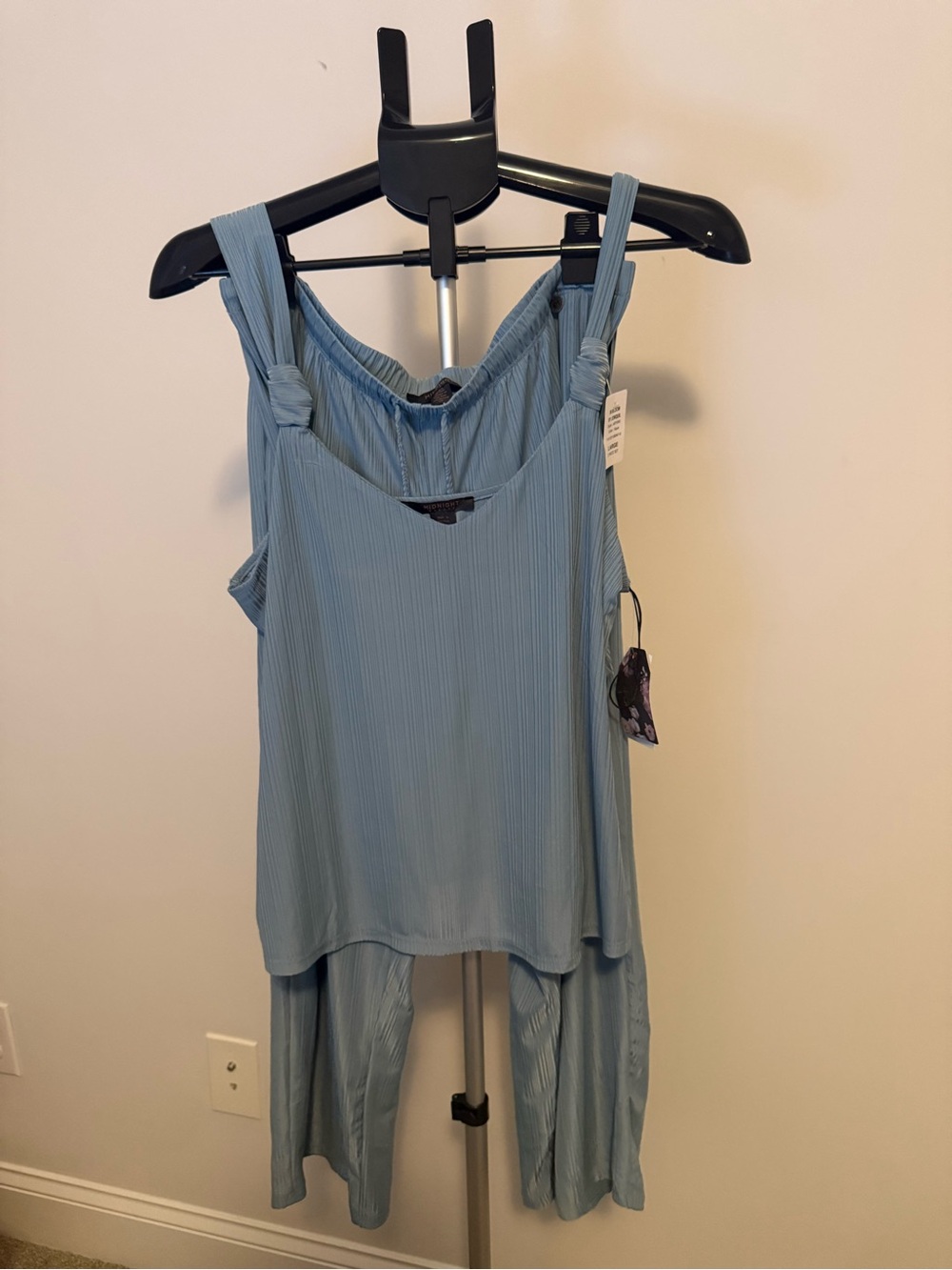 Lux Women's Midnight Bakery Light Blue Sleep  Set NWT